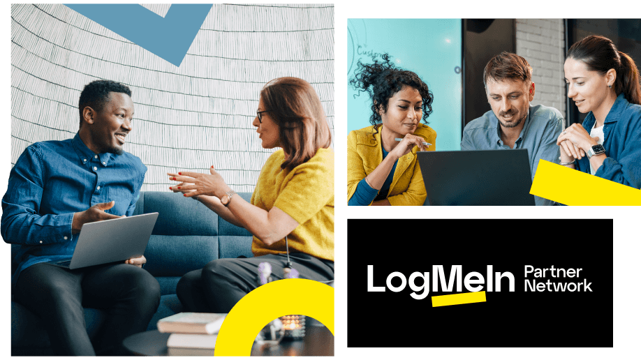 Hero thumbnail featuring the GoTo Partner Network logo, showcasing people collaborating and connecting through GoTo and LogMeIn.