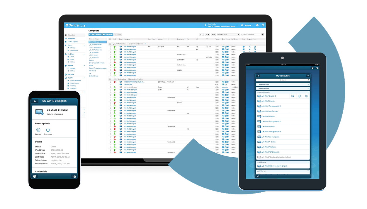 LogMeIn Central helps automate routine task and drive growth with remote monitoring and management.