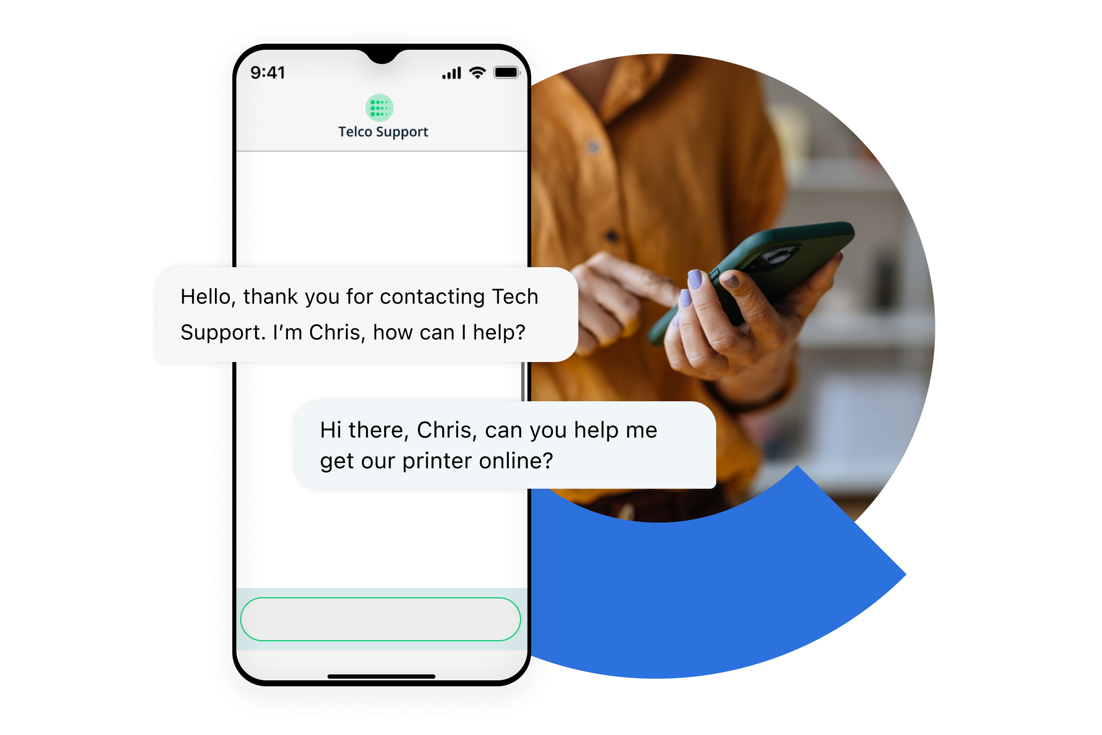 Mobile phone showing brand customization.