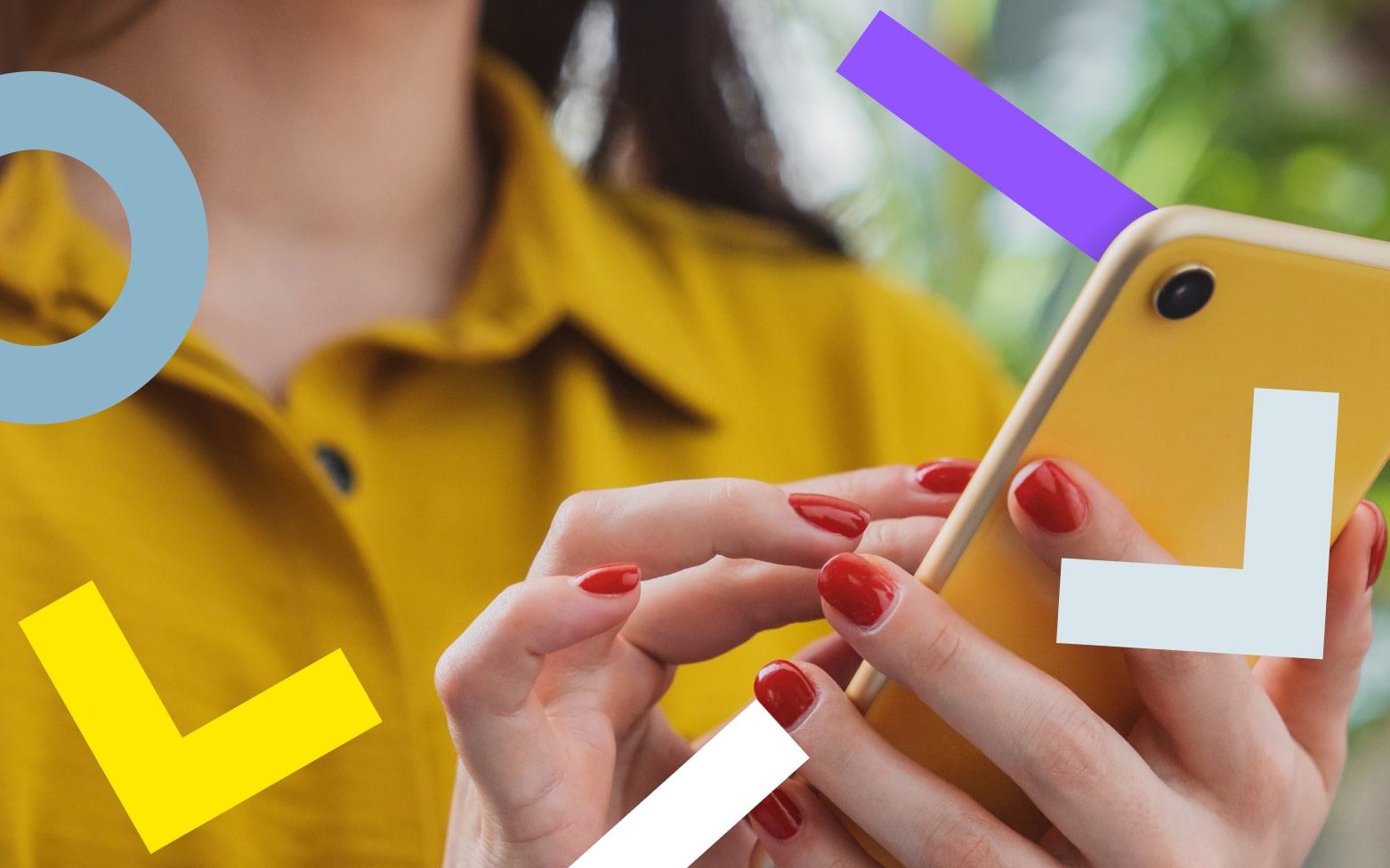 Mobile device user accessing GoTo Resolve MDM features.