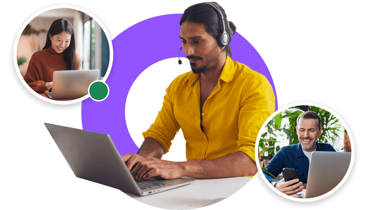 IT agent from an MSP organization managing efficiently and providing effective service to customers.