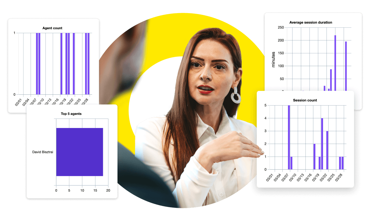 MSP manager presenting quarterly business review to clients with real-time insights and reporting.