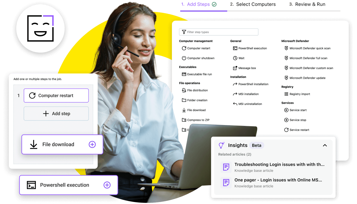 LogMeIn Resolve offers customizable tools and features tailored to MSPs, helping them provide seamless customer support.
