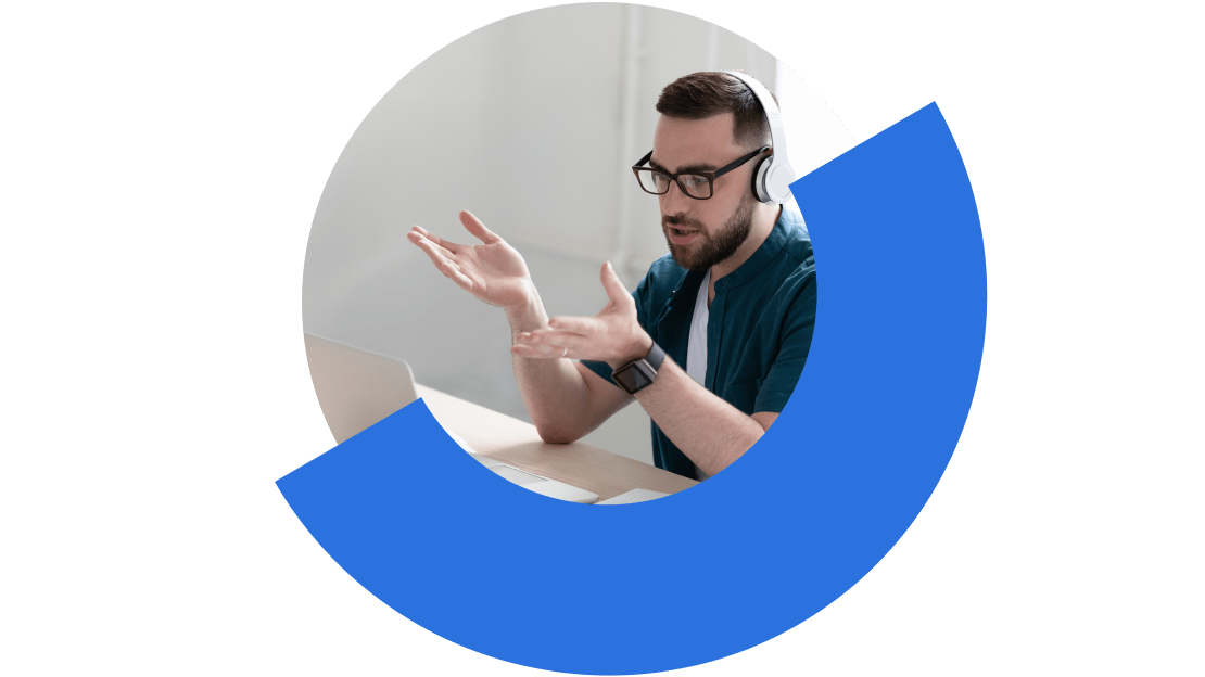 A technician using Rescue’s remote support tools to troubleshoot and assist a client during an interaction call.