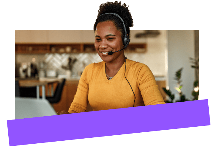 Woman uses LogMeIn Resolve for mobile IT support.