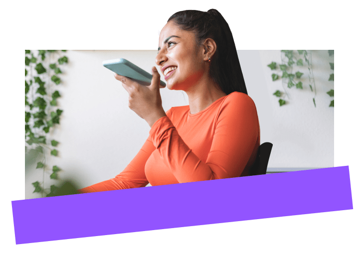 Woman uses LogMeIn Resolve for mobile.