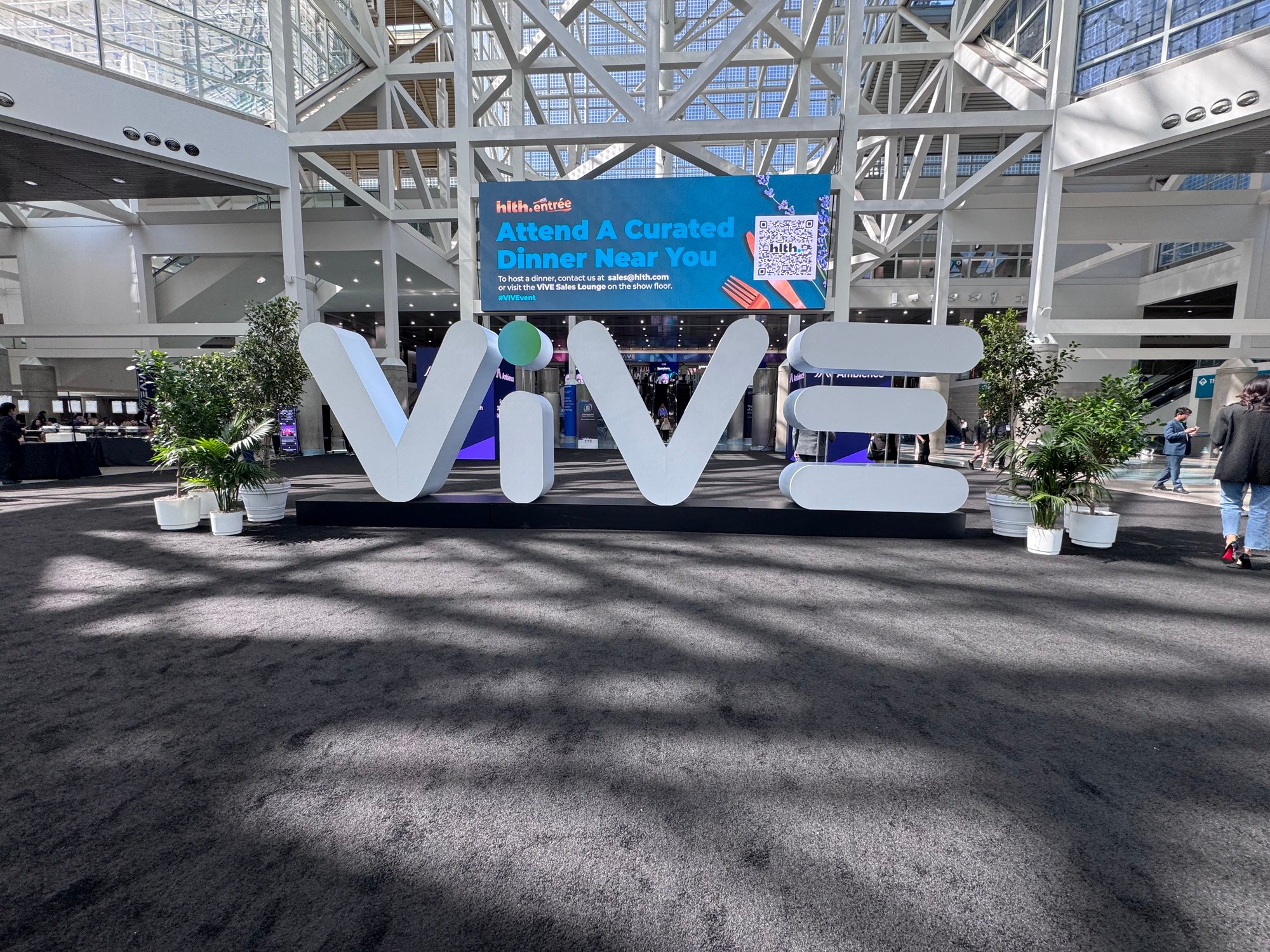 ViVE conference entrance with large ViVE letters