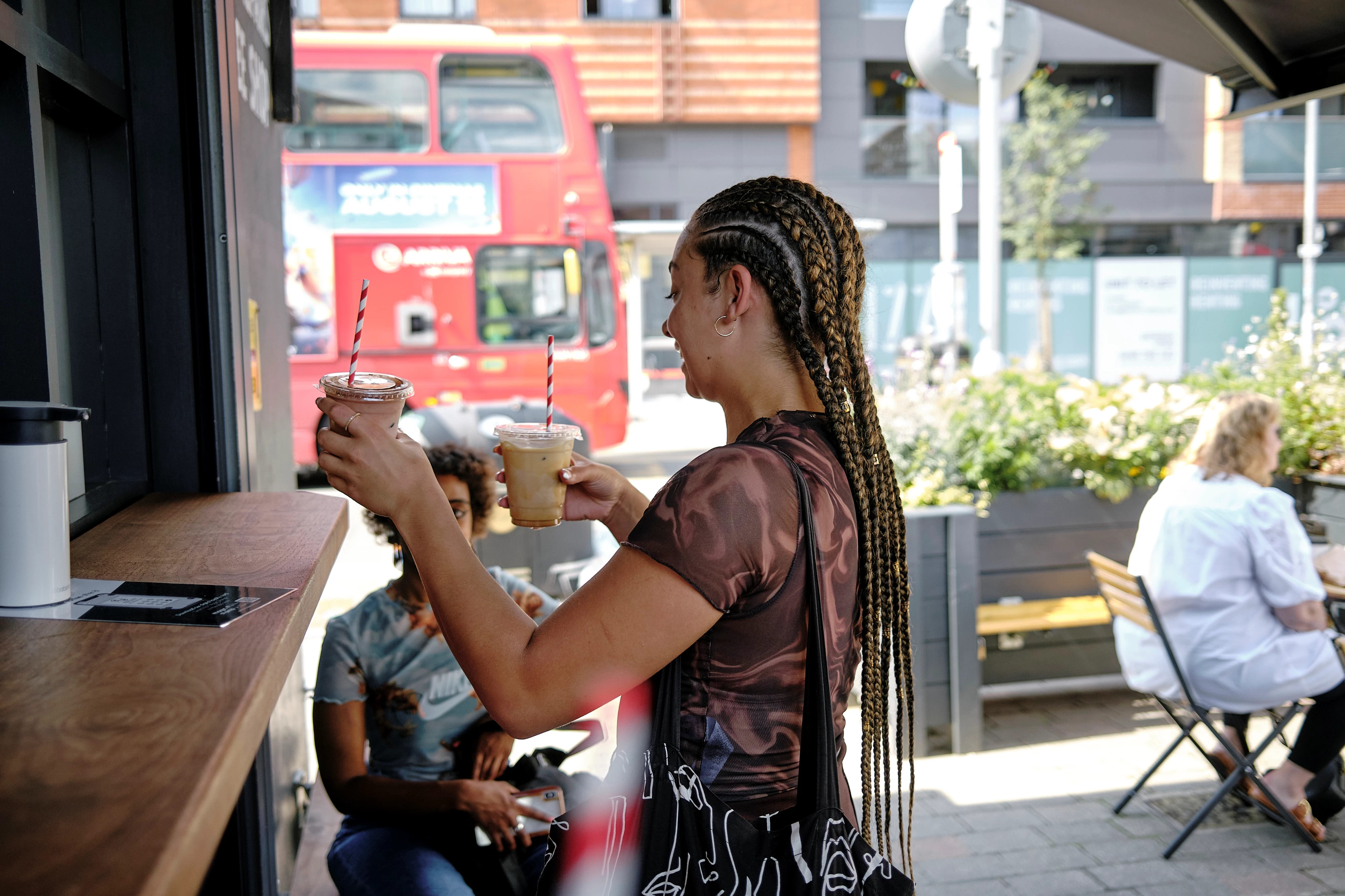 Student getting coffees