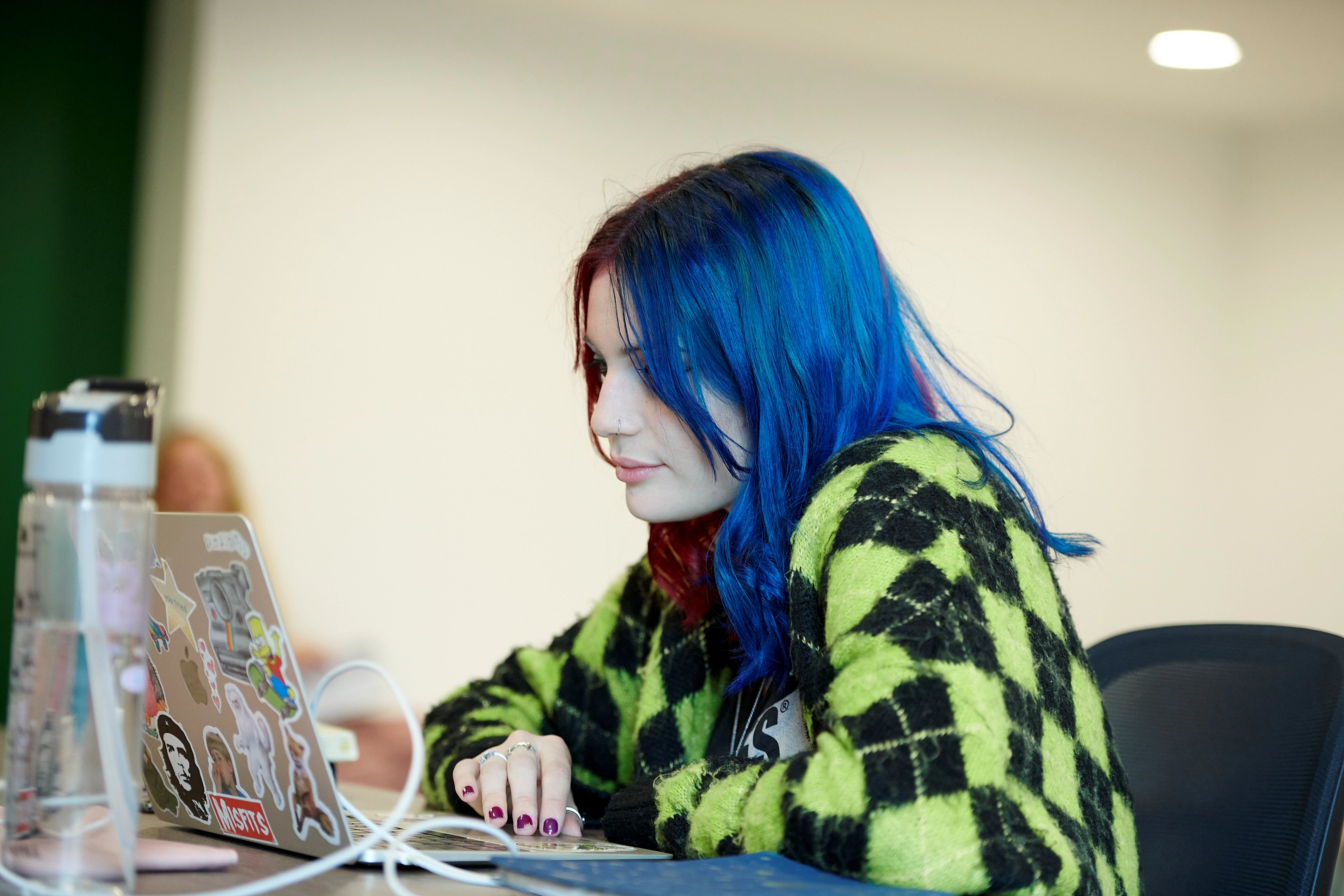 Student studying