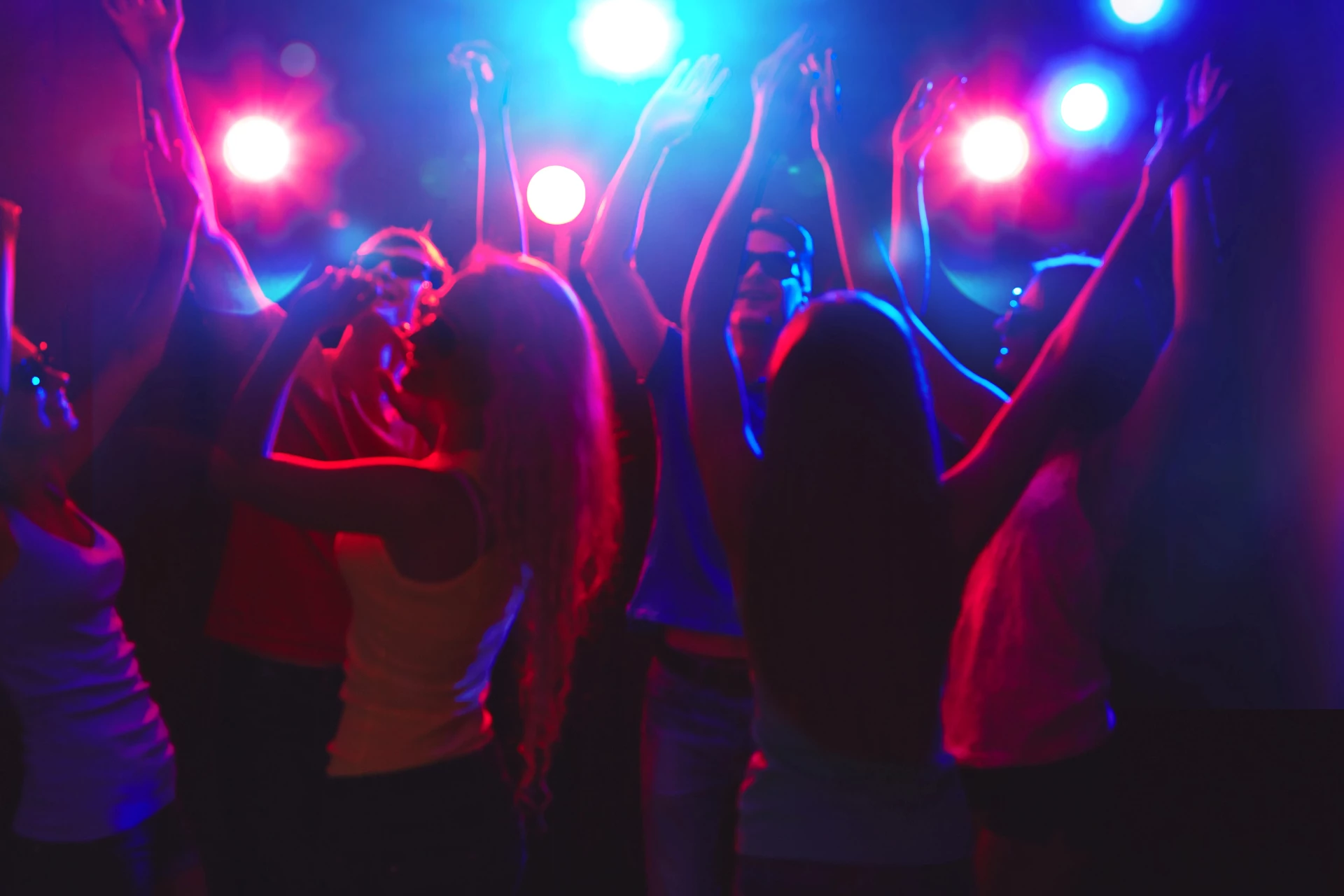 People dancing at nightclub