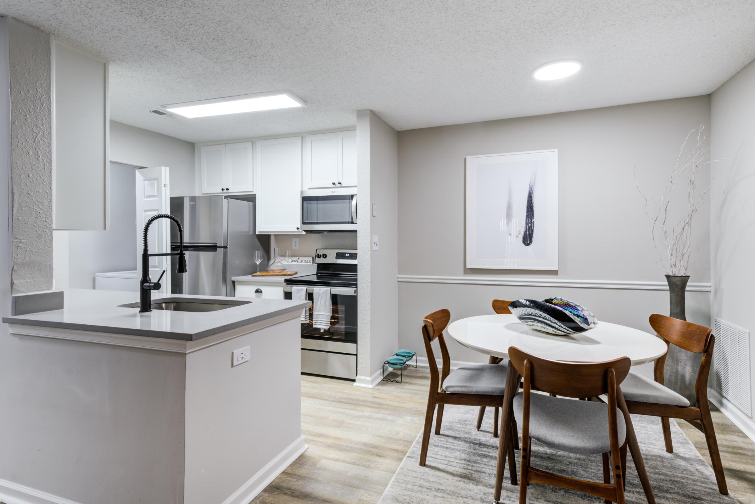 kitchen and dining
