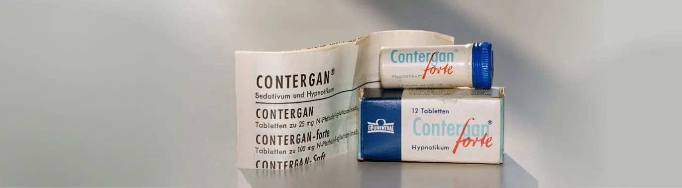 Verpackung des Medikaments Contergan Forte