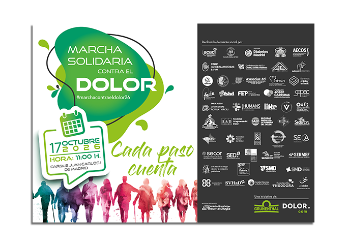 III Marcha Solidaria contra el dolor 2026 - Cartel colaboradores