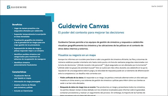 cover - Guidewire Canvas Data Sheet - Español