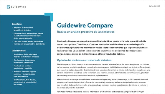 cover - Guidewire Compare Data Sheet - Español