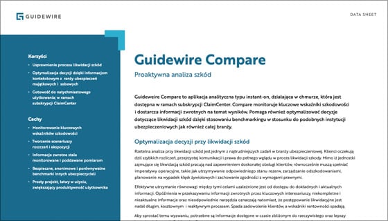 cover - Guidewire Compare Data Sheet - Polski