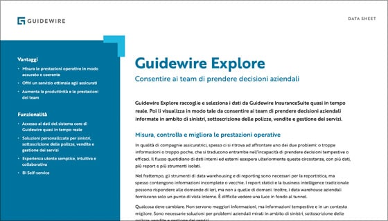 cover - Guidewire Explore Data Sheet - Italiano