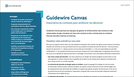 cover - Guidewire Canvas Data Sheet - Français
