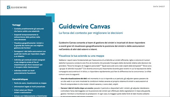 cover - Guidewire Canvas Data Sheet - Italiano