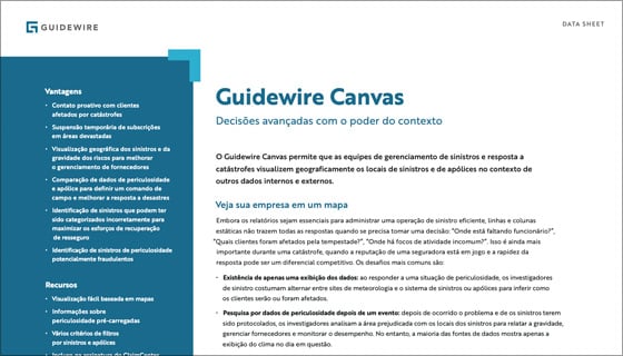 cover - Guidewire Canvas Data Sheet - Português