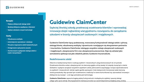 cover - Guidewire ClaimCenter Data Sheet - Italiano