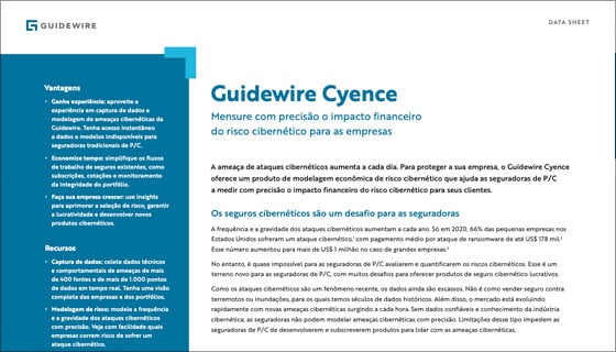 cover - Guidewire Cyence Data Sheet - Português