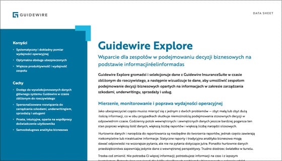 cover - Guidewire Explore Data Sheet - Polski
