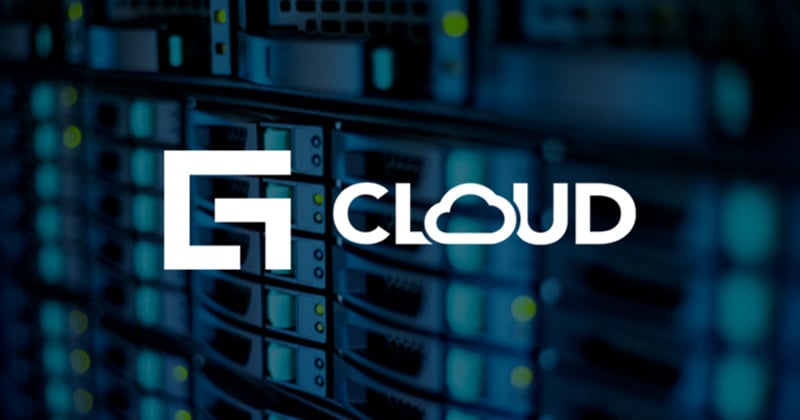 logo - Guidewire Cloud over darkened image of server blades