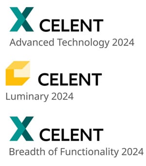 Three Celent report badges for 2024