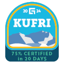 Kufri incentive badge for attaining 75% certification in first 20 days of Kufri release