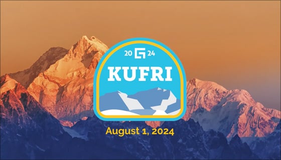 Kufri badge and mountains