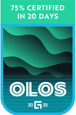 Guidewire release Olos education badge - 75% certified in 20 days