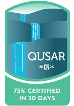 Qusar education badge - 75% Certified in 20 Days