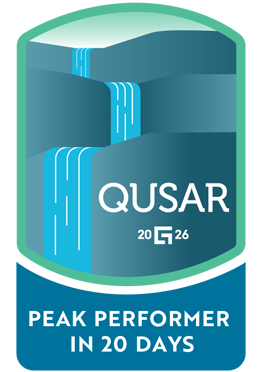 Qusar education badge - Peak Performer in 20 Days