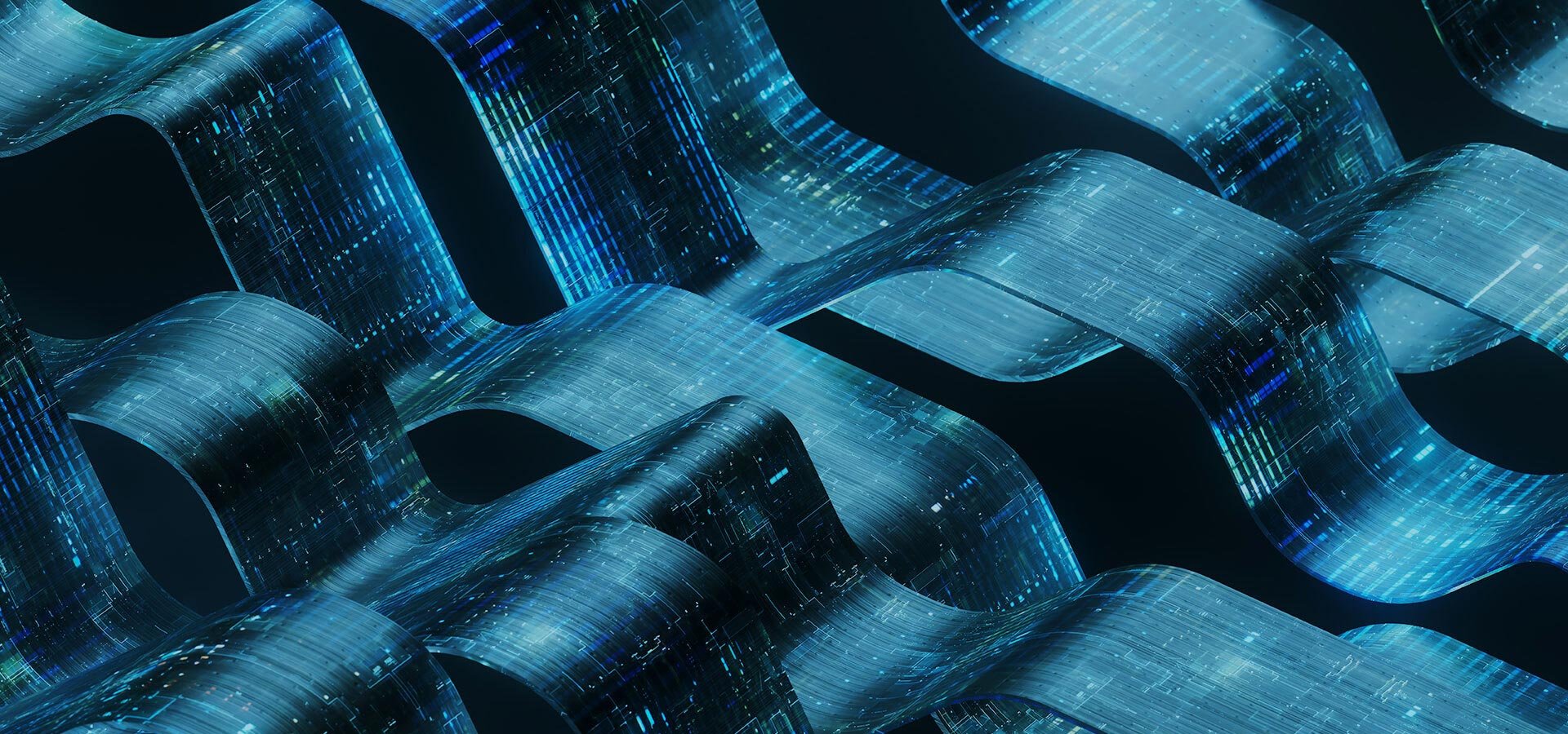 stylized photo - ribbons of circuitry