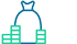 simple icon - cash bag and stacked coins