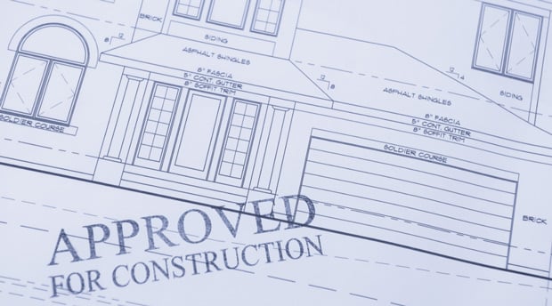 approved-stamped print plans for a home