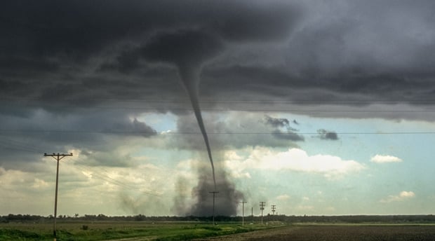 a nearby tornado
