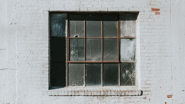 property damage - broken window