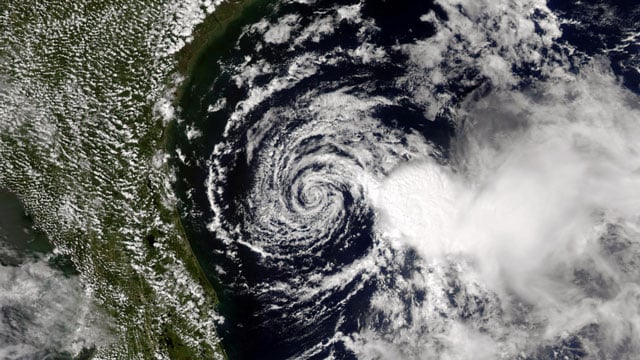 satellite image of hurricane