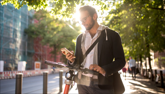 Man checking his phone