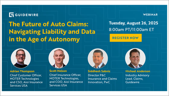 webinar title card - The Future of Auto Claims: Navigating Liability and Data in the Age of Autonomy