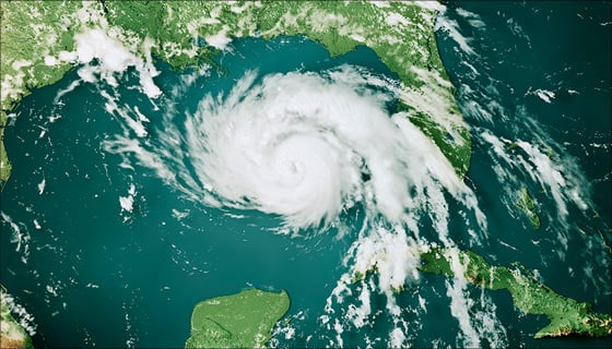 satellite image of Hurricane Ida in the Gulf of Mexico