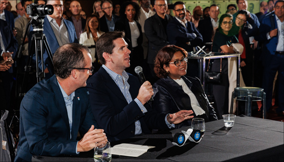 3 at table for Q and A at InsurPitch Toronto 2025