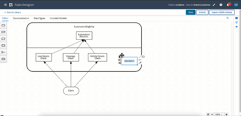 Guidewire Rules Designer screen