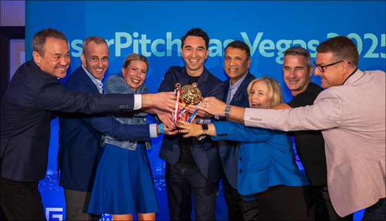 Group of 8 on stage at InsurPitch Las Vegas 2025