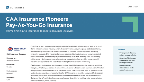 cover - case study - CAA Insurance Pioneers Pay-As-You-Go Insurance