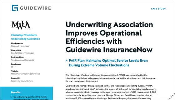 cover - Underwriting Association Improves Operational Efficiencies with Guidewire InsuranceNow