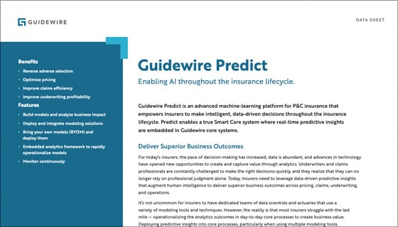 cover - Predict data sheet