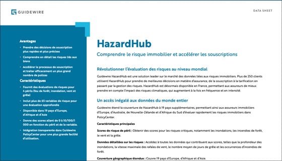 data sheet cover - HazardHub - french version